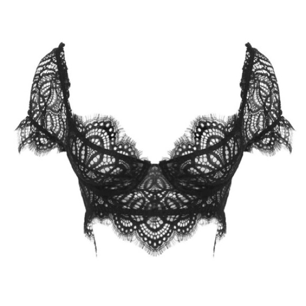 Lace Bustier Crop Top